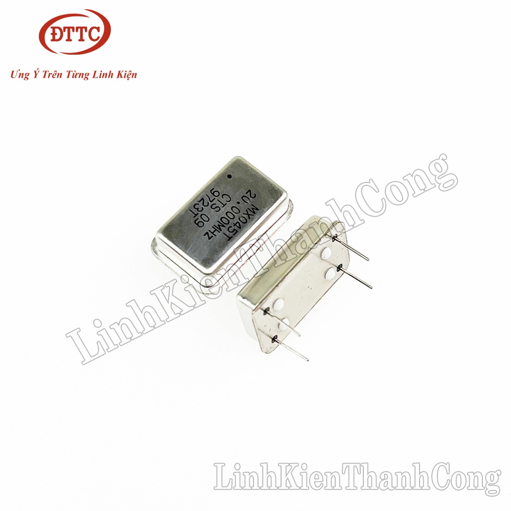 Thạch Anh 20Mhz 13x21mm 4 Chân Chữ Nhật