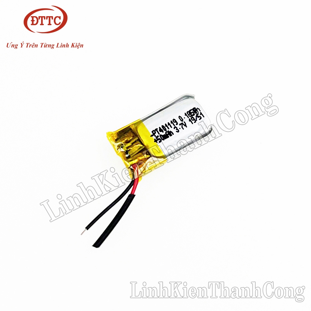 Pin Lipo 3.7V 50mAh 4x11x19mm(Có Mạch Bảo Vệ)