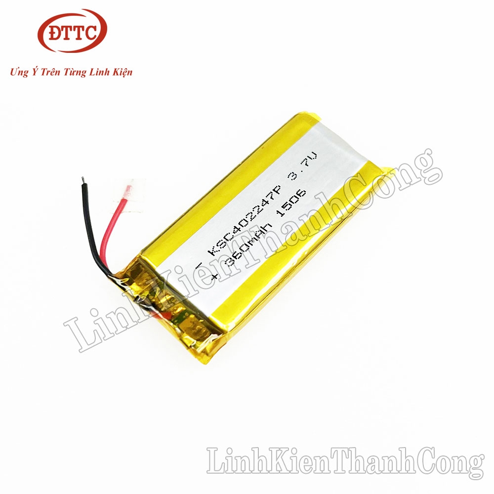 Pin Lipo 3.7V 360mAh 4x22x47mm(Có Mạch Bảo Vệ)