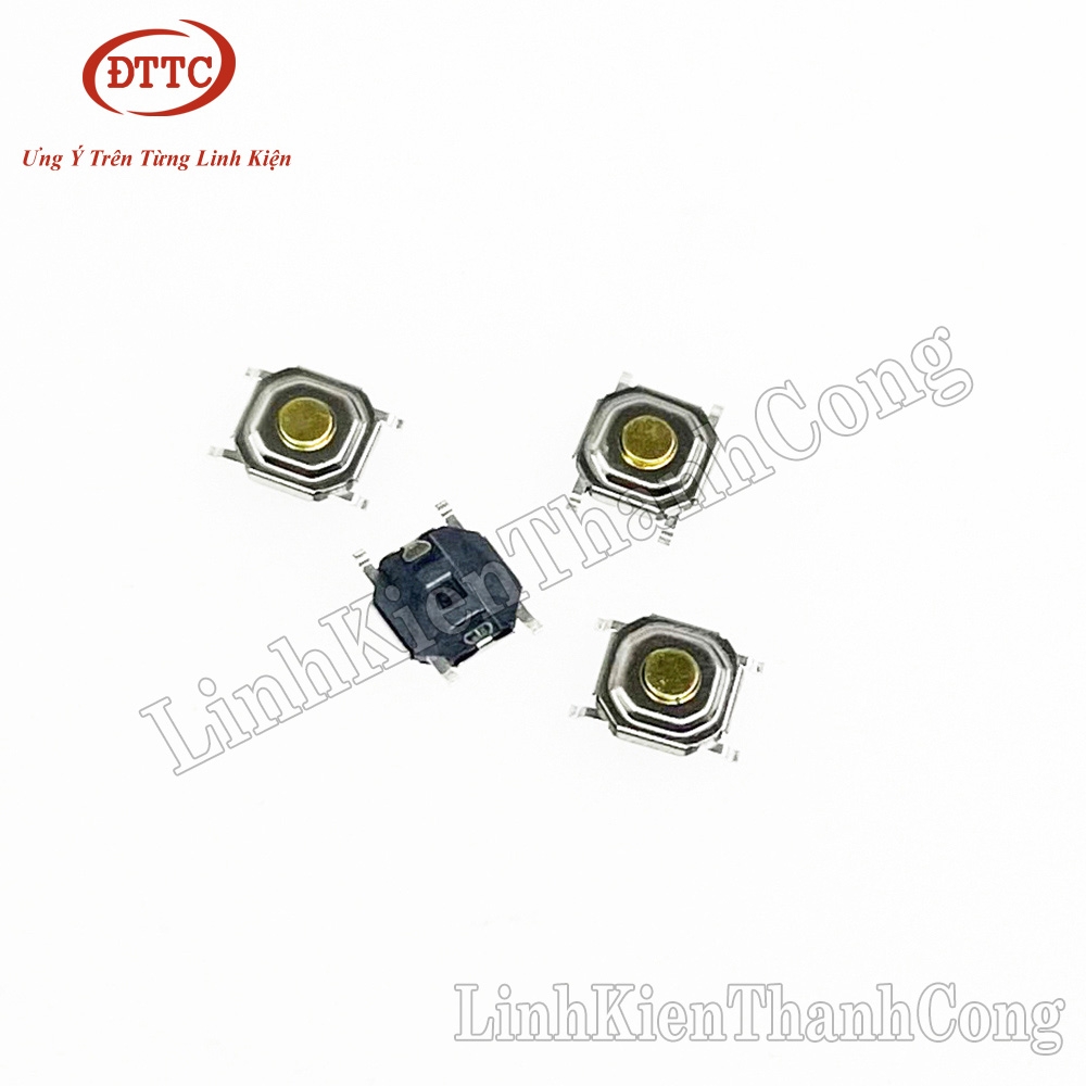 Nút Nhấn 4 Chân SMD 4x4x1.5mm Đầu Đồng