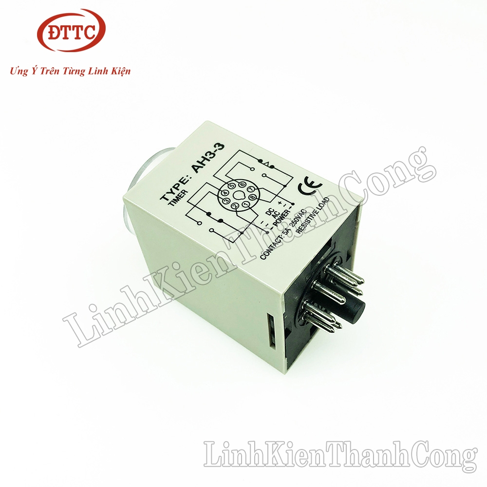 Relay Thời Gian AH3-3 220VAC 10m 10 Phút