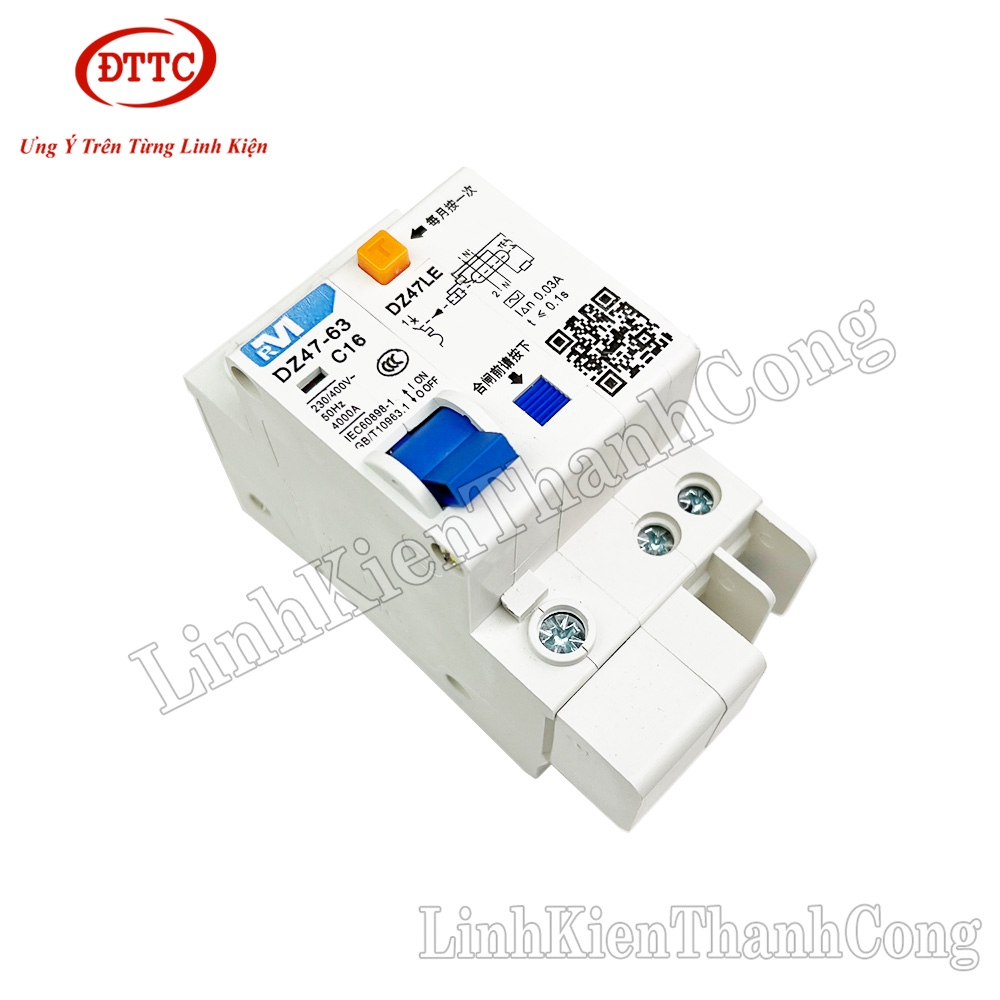 Aptomat Chống Giật DZ47-63 1 Pha C16 16A