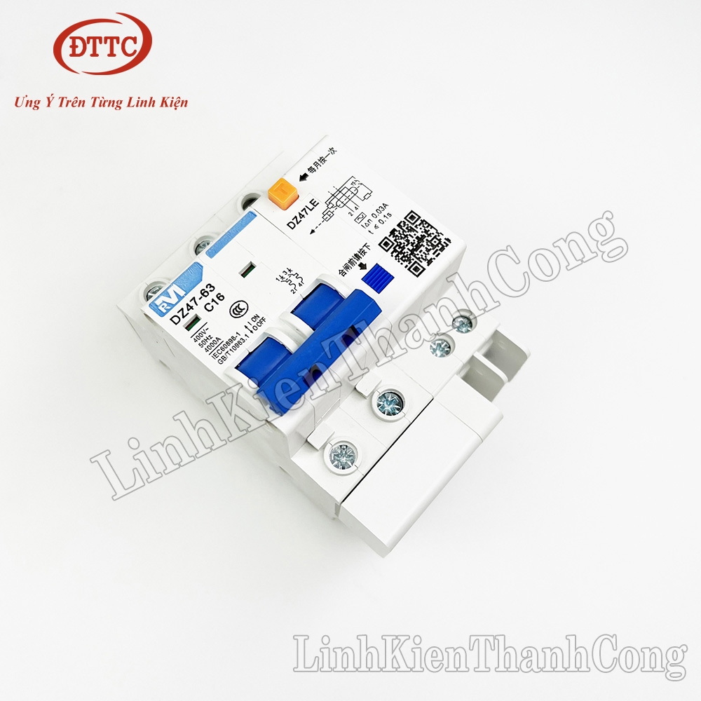 Aptomat Chống Giật DZ47-63 2 Pha C16 16A