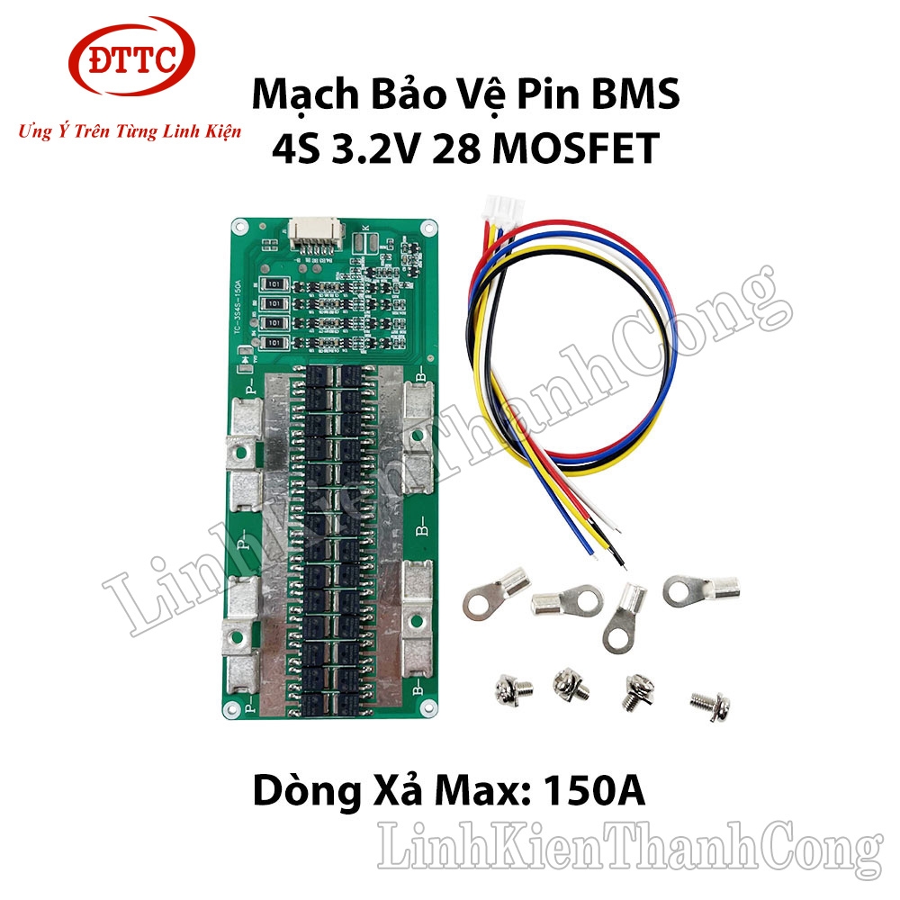 Mạch Bảo Vệ Pin BMS 4S 3.2V 150A 28 MOSFET