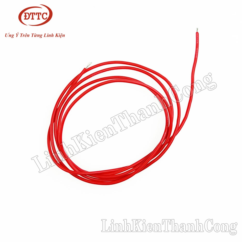 Dây Điện Silicon Màu Đỏ 22AWG 0.35 mm2 Siêu Mềm, Chống Cháy Chịu Nhiệt 200 Độ C (Mét)