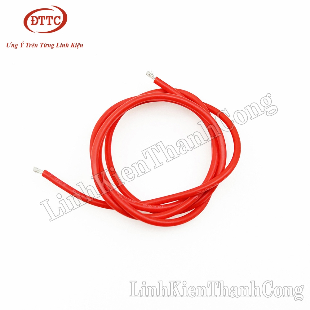 Dây Điện Silicon Màu Đỏ 14AWG 2.5 mm2 Siêu Mềm, Chống Cháy Chịu Nhiệt 200 Độ C (Mét)