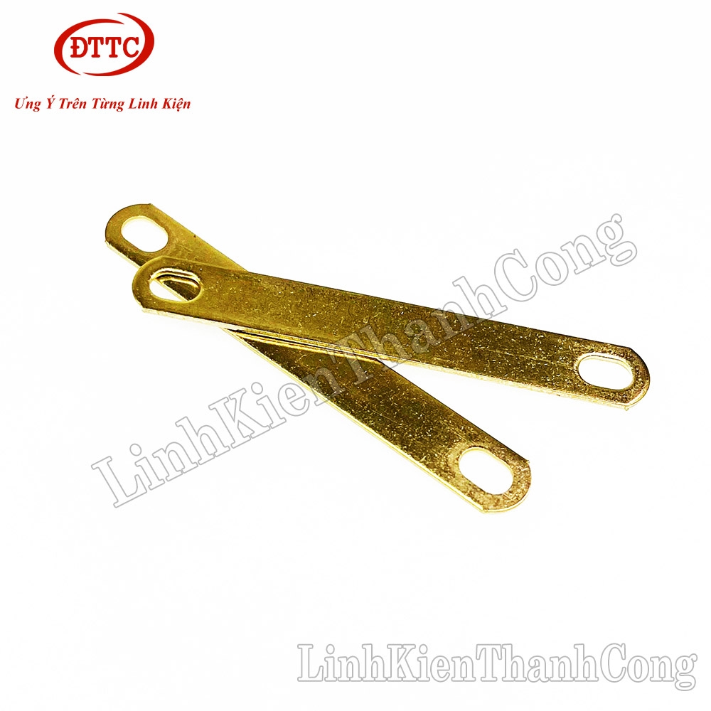 Cầu Đồng Nối Pin, Khoảng Cách 2 Tâm Lỗ 75mm, Dày 1.5mm