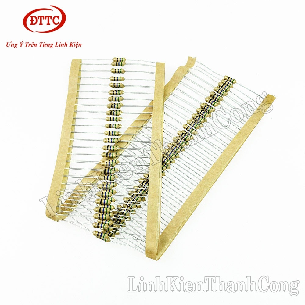 Điện Trở Đài Loan 1/2W 10R 5% 4 Vạch Màu Chân Đồng (Dây 100 Chiếc)
