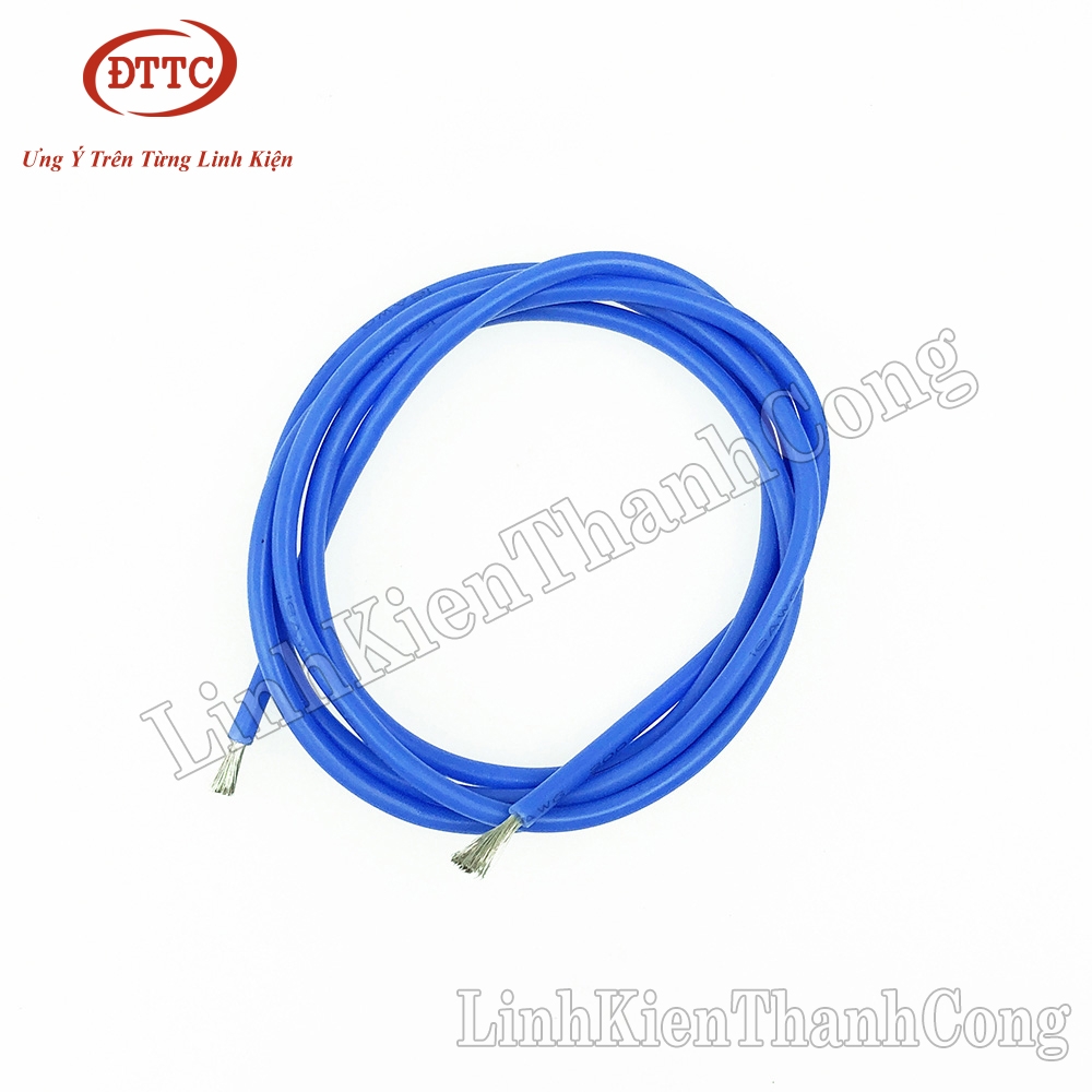 Dây Điện Silicon Màu Xanh Dương 16AWG 1.5 mm2  Siêu Mềm, Chống Cháy Chịu Nhiệt 200 Độ C (Mét)