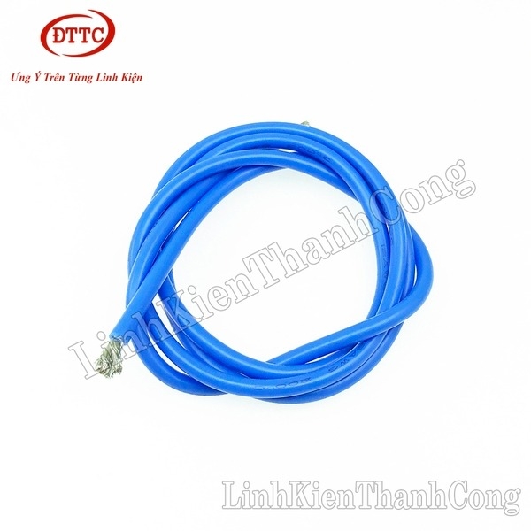 Dây Điện Silicon Màu Xanh Dương 14AWG 2.5 mm2 Siêu Mềm, Chống Cháy Chịu Nhiệt 200 Độ C (Mét)