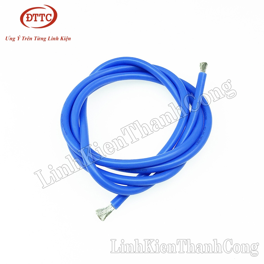 Dây Điện Silicon Màu Xanh Dương 12AWG 4.0 mm2 Siêu Mềm, Chống Cháy Chịu Nhiệt 200 Độ C (Mét)