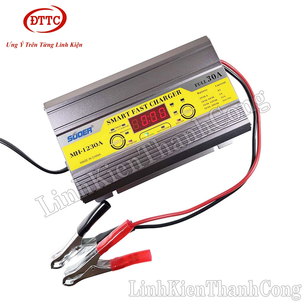 Sạc Acquy Thông Minh SUOER MH-1230A 12V 30A Có Màn Hình Hiển Thị (Chính Hãng)