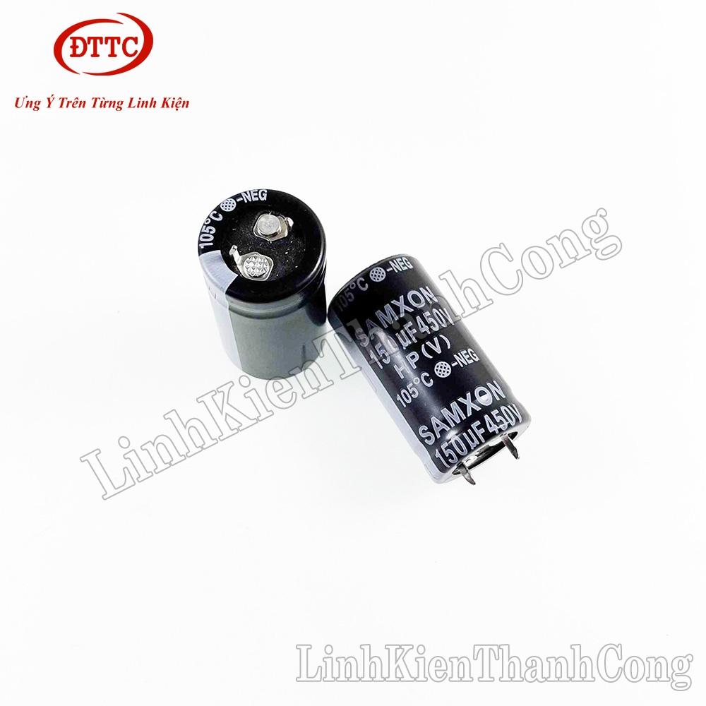 Tụ Hóa SAMXON 150uF 450V 22x40mm Chân Cứng