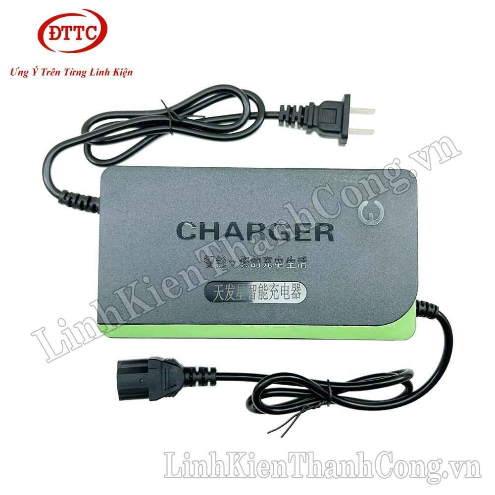 Sạc Xe Điện 36V 12Ah Tự Ngắt Khi Đầy, Chống Phồng Bình, 6 Đèn Báo