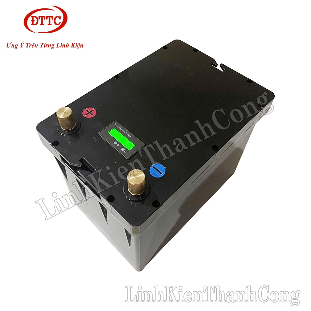 Hộp Nhựa, Vỏ Nhựa Đóng Pin 290x200x225mm Kèm Màn Hình Đo Điện Áp Dung Lượng