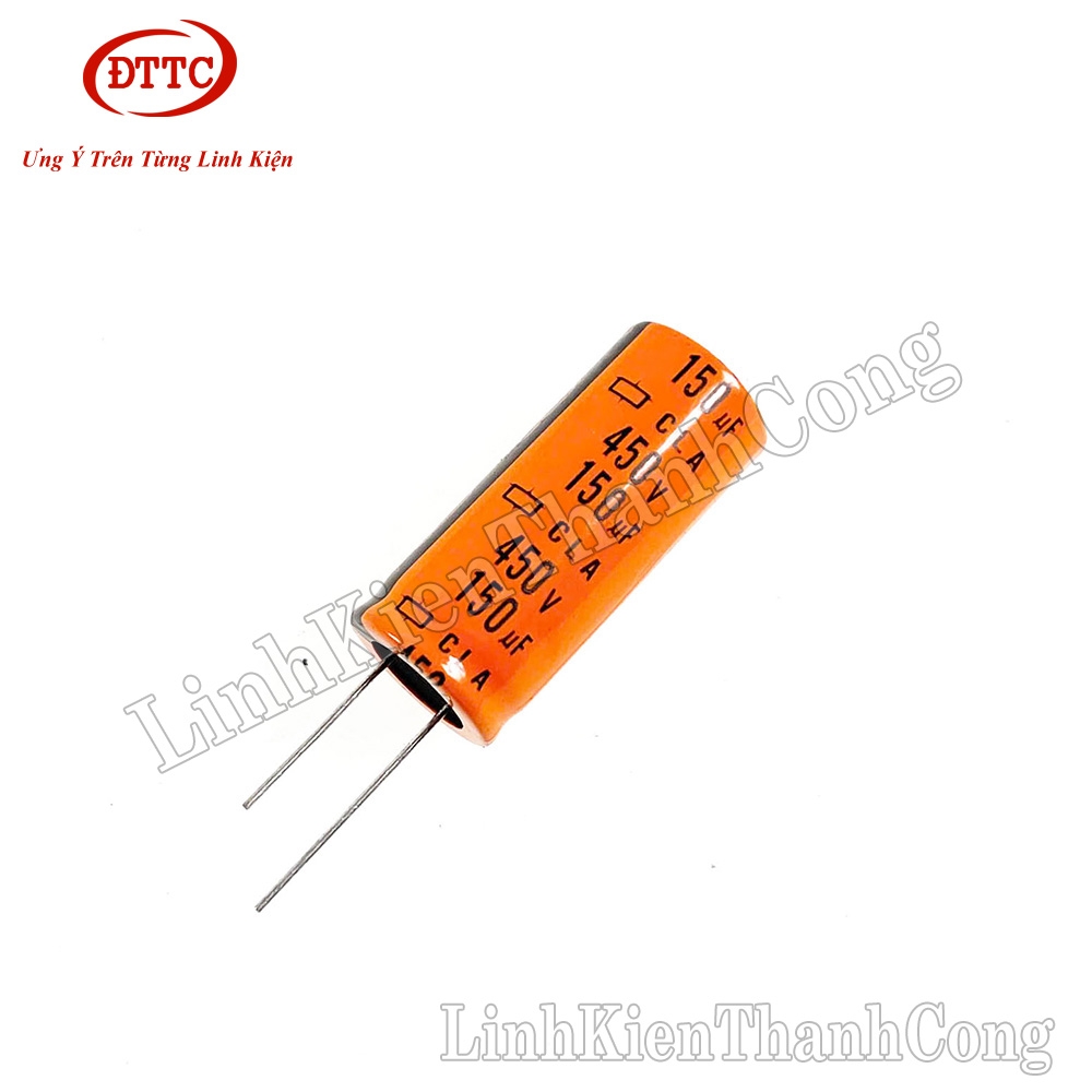 Tụ Hóa 150uF 450V Màu Cam 18x40mm