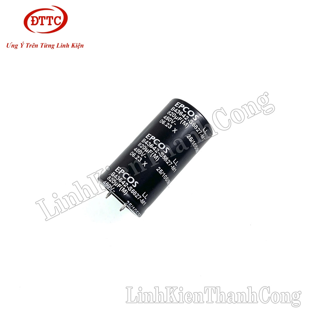 Tụ Hóa EPCOS 820uF 450V 30x60mm