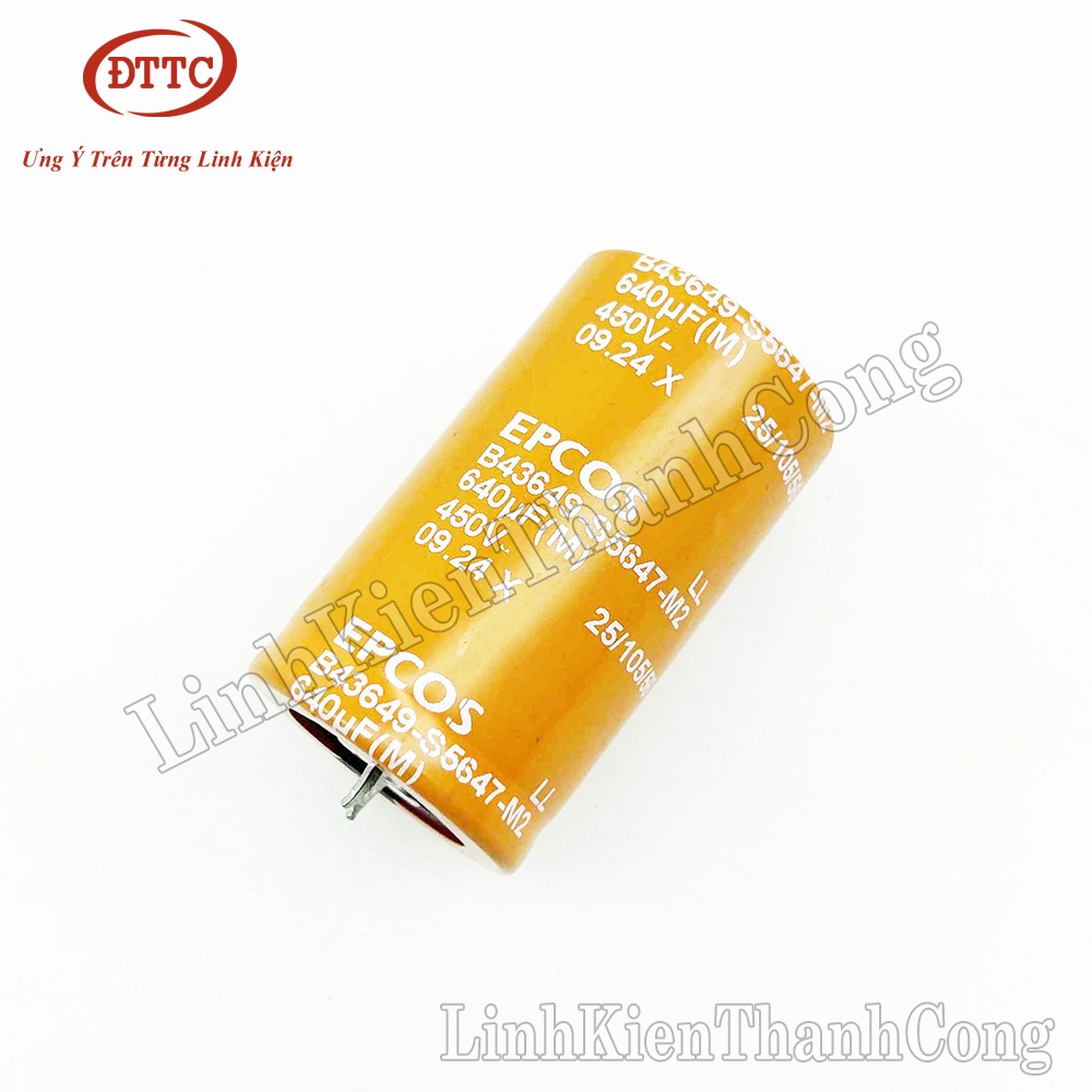 Tụ Hóa EPCOS 640uF 450V 30x50mm Chân Cứng
