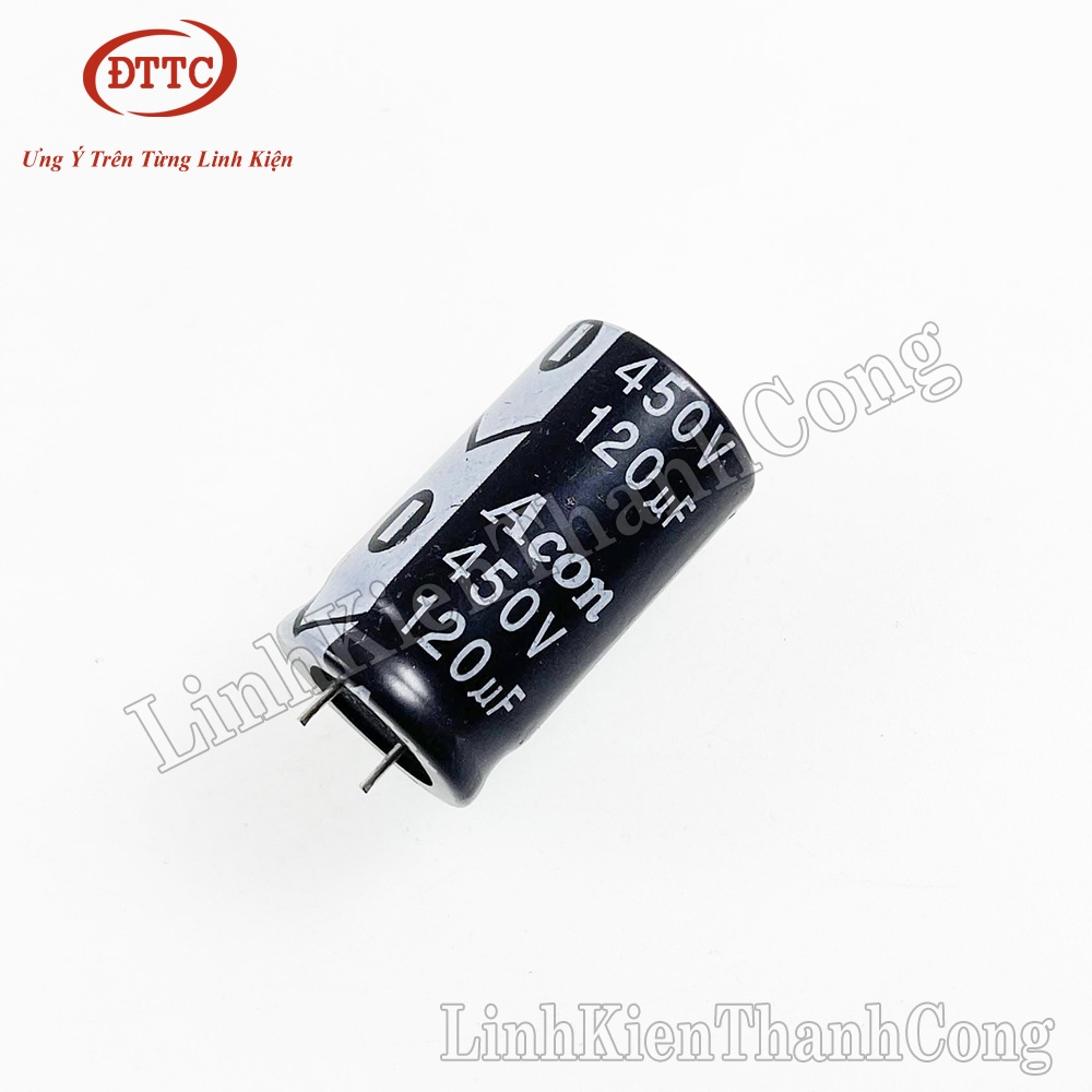 Tụ Hóa ACON 120uF 450V 18x30mm (Hàng Mới Chân Ngắn)