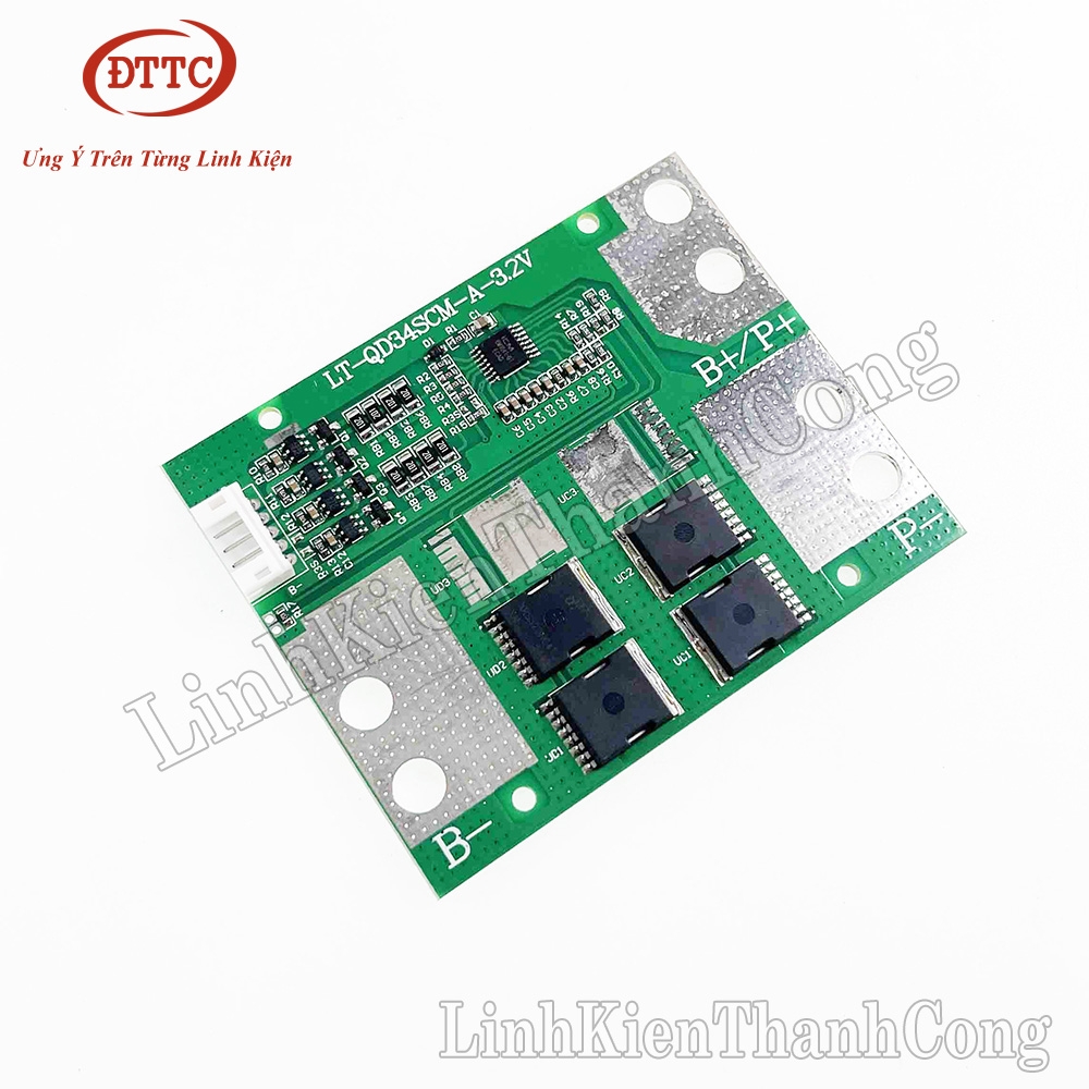 Mạch Bảo Vệ BMS 3.2V 4S 600A Đề Xe Máy Sạc Xả Chung (Mẫu Xanh Lá)