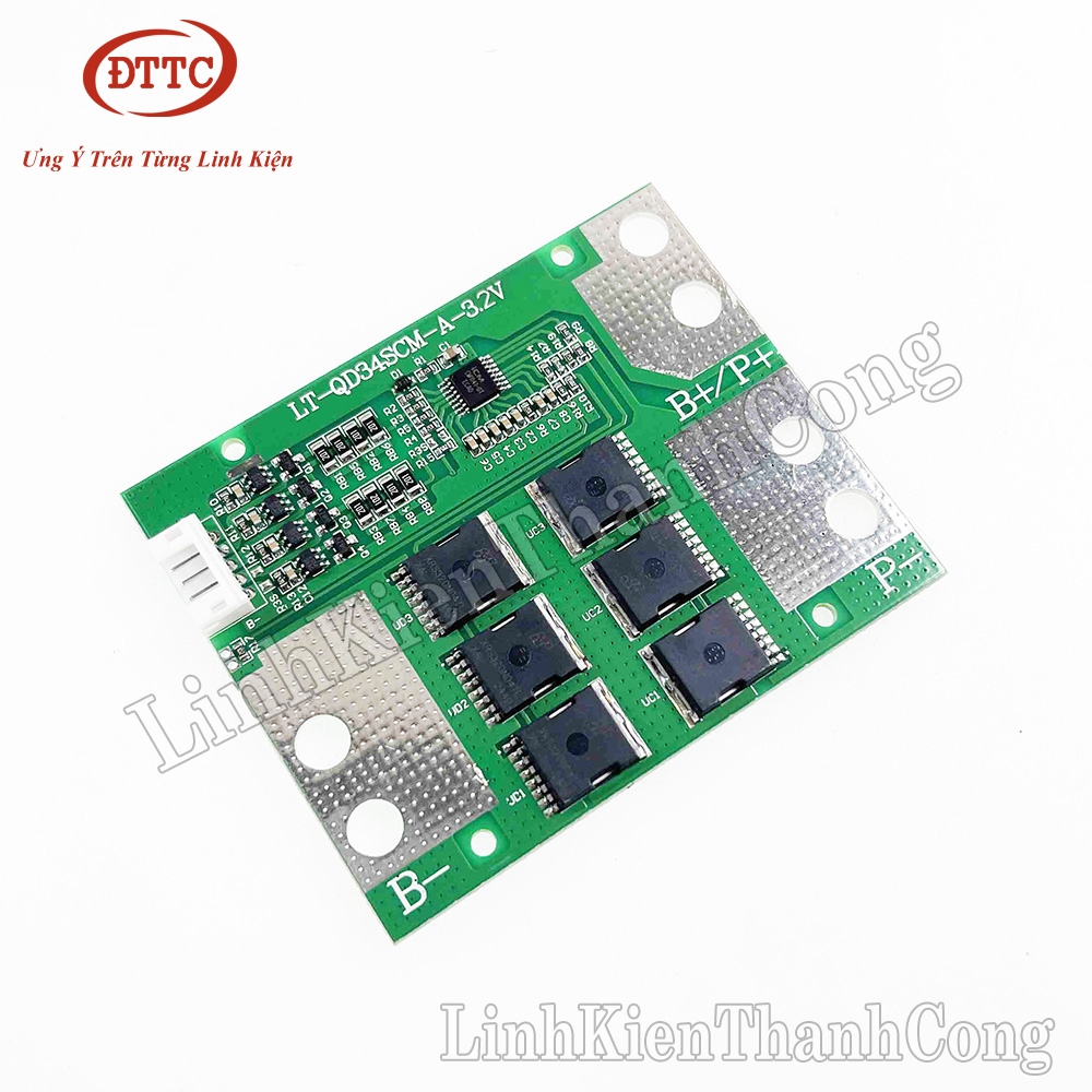 Mạch Bảo Vệ BMS 3.2V 4S 900A Đề Xe Máy/ ÔTÔ Sạc Xả Chung (Mẫu Xanh Lá)