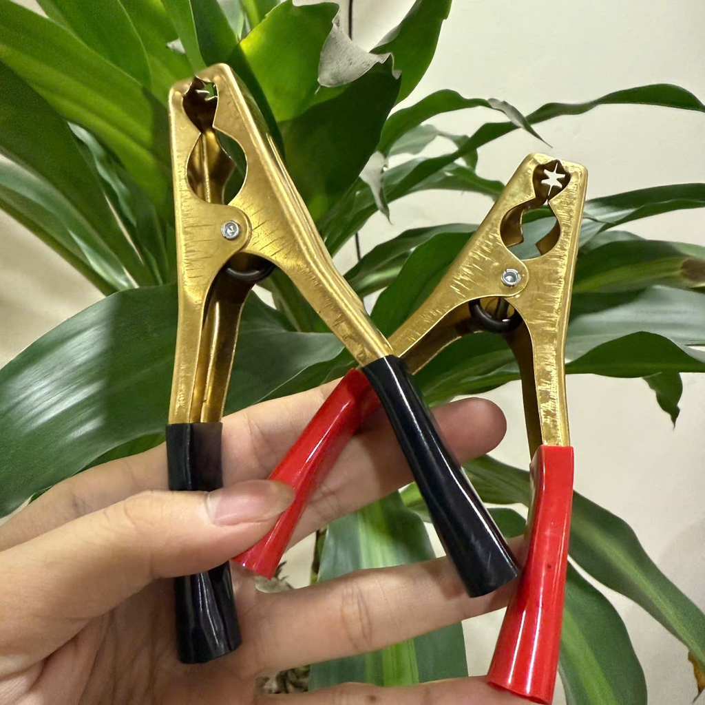 Kẹp Acquy Đồng Nguyên Chất 250A 140mm (Đỏ + Đen)