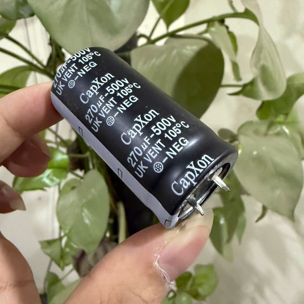 Tụ Hóa CAPXON 270uF 500V Chân Cứng 25x50mm