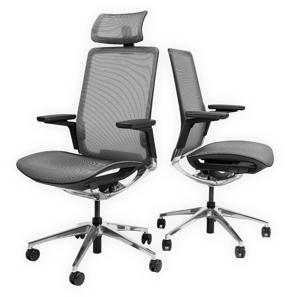 Ghế công thái học HyperWork Sleek (Kim loại bóng) Siêu tùy chỉnh - Bảo hành 2 năm
