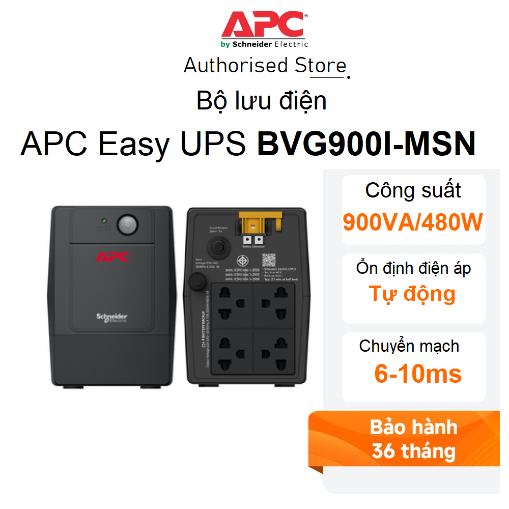 Bộ lưu điện UPS APC BVG900I-MSN 900VA 480W