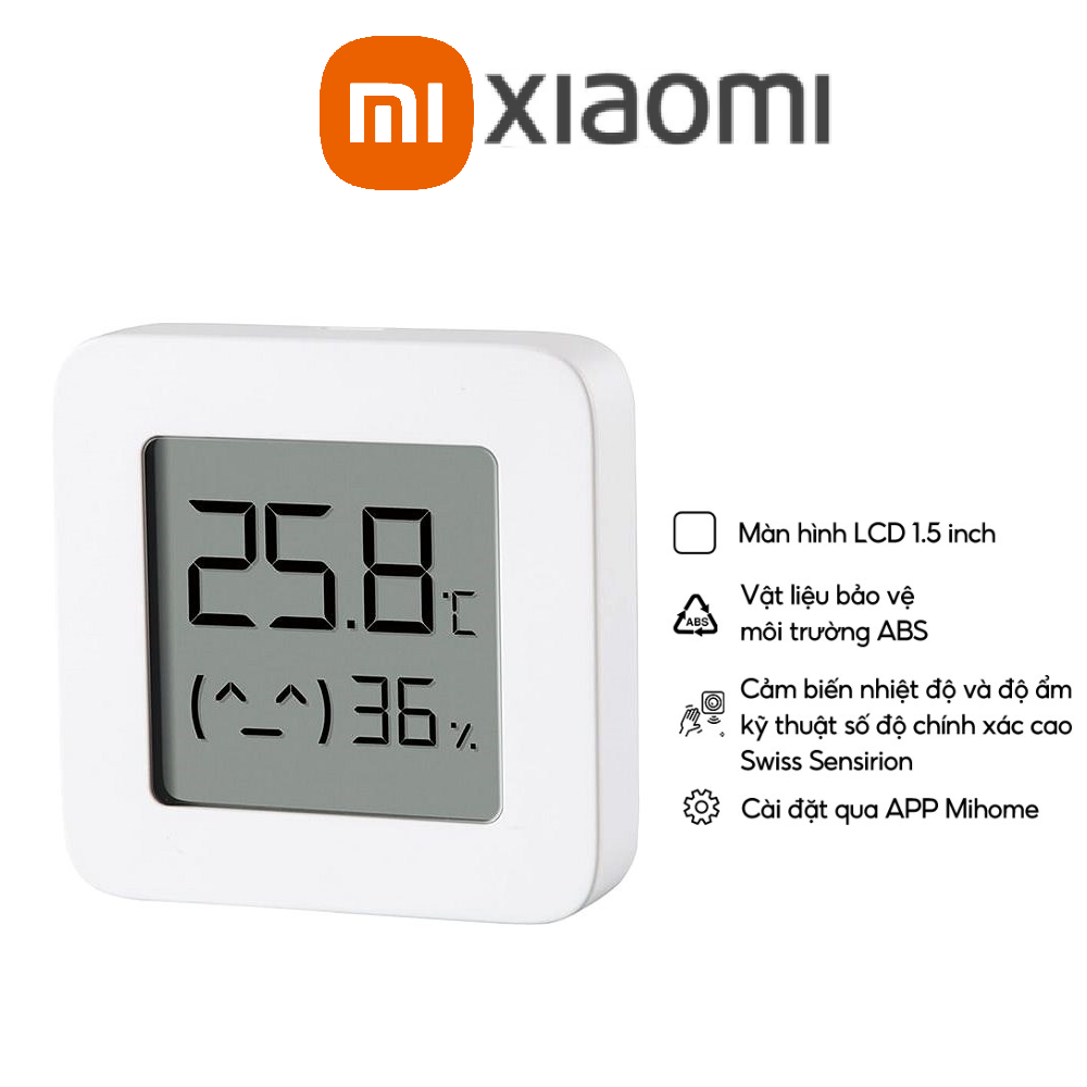 Thiết bị đo nhiệt độ và độ ẩm Xiaomi Mi Temperature and Humidity Monitor 2 NUN4126GL