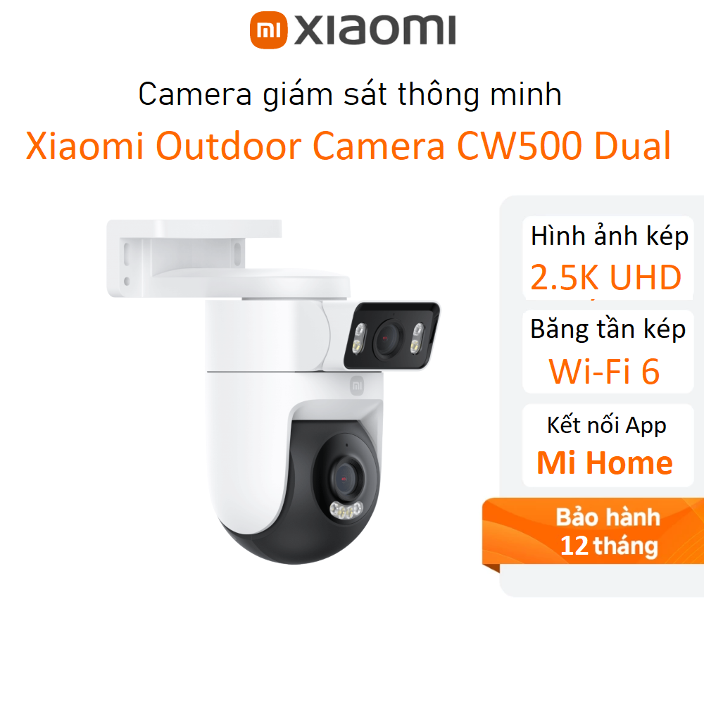 Camera quan sát Xiaomi Smart Camera CW500 Dual EU 2,5K (2560 x 1440p) - Chính hãng Digiworld