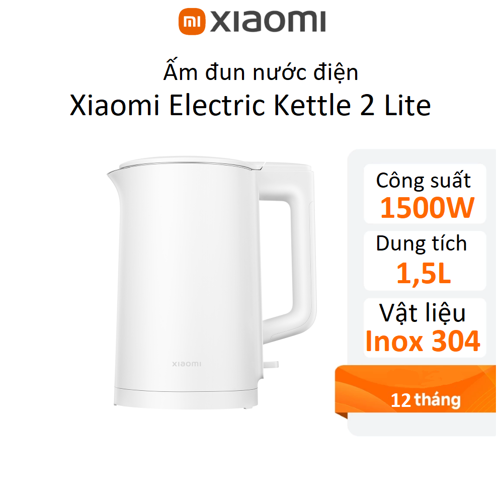Ấm đun nước Xiaomi Electric Kettle 2 Lite EU Bản quốc tế - Chính hãng Digiworld