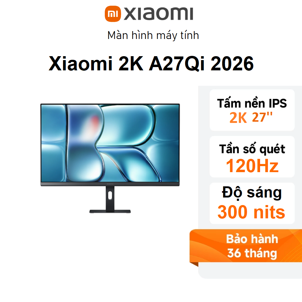 Màn hình máy tính Xiaomi 2K 27inch A27Qi 2026 IPS 120HZ 300 nits ( ELA5812EU ) - Bảo hành 3 năm chính hãng