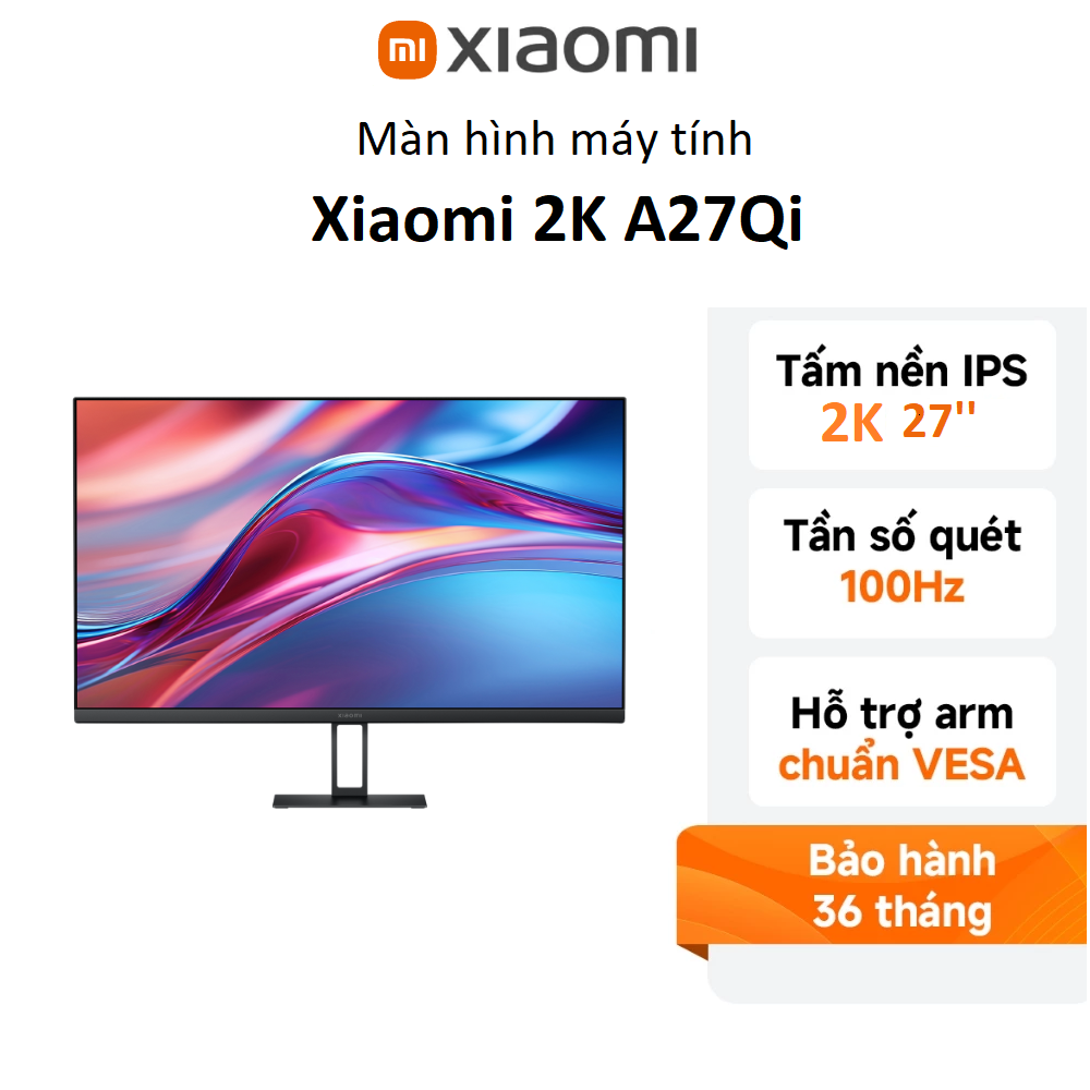 Màn hình máy tính Xiaomi A27Qi 2K(2560x1440p) IPS 100HZ ELA5812EU - Chính hãng Digiworld