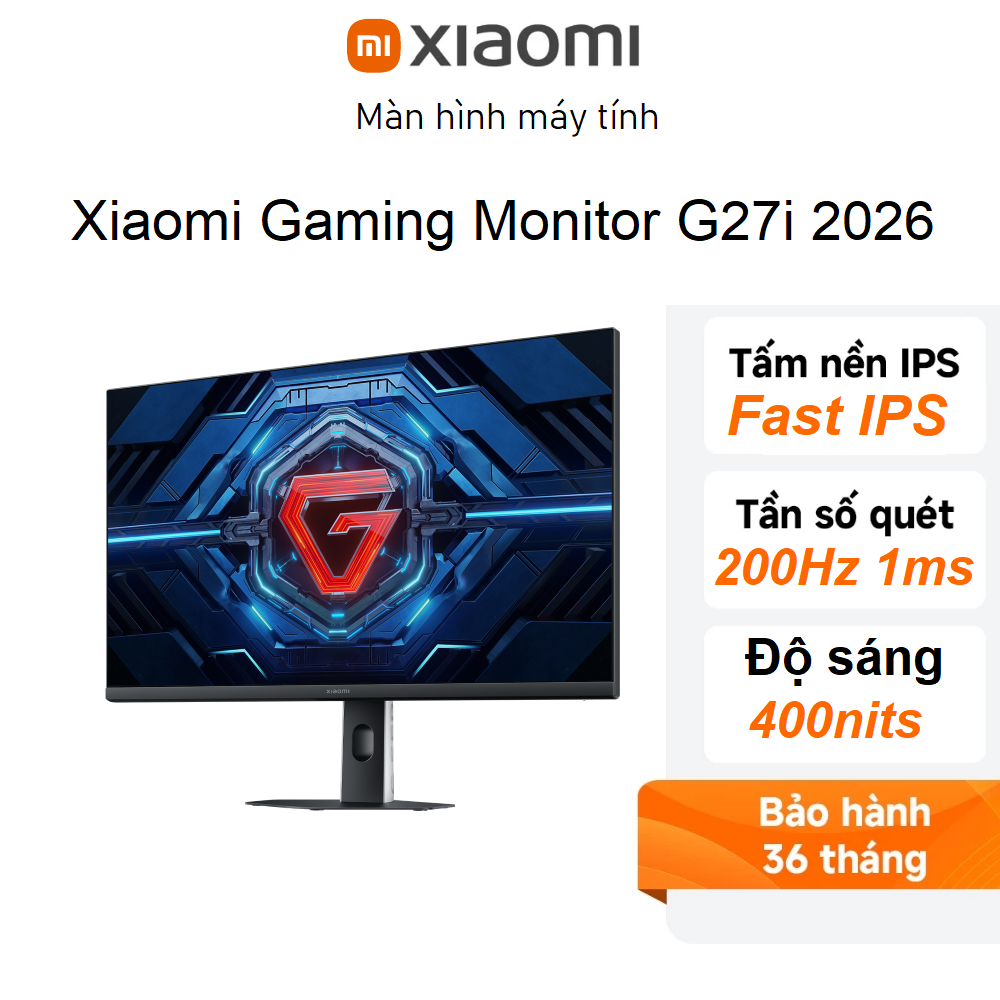 Màn hình máy tính Xiaomi G27i 2026 Gaming Fast IPS/1ms/200Hz/HDR400 - Chính hãng Digiworld