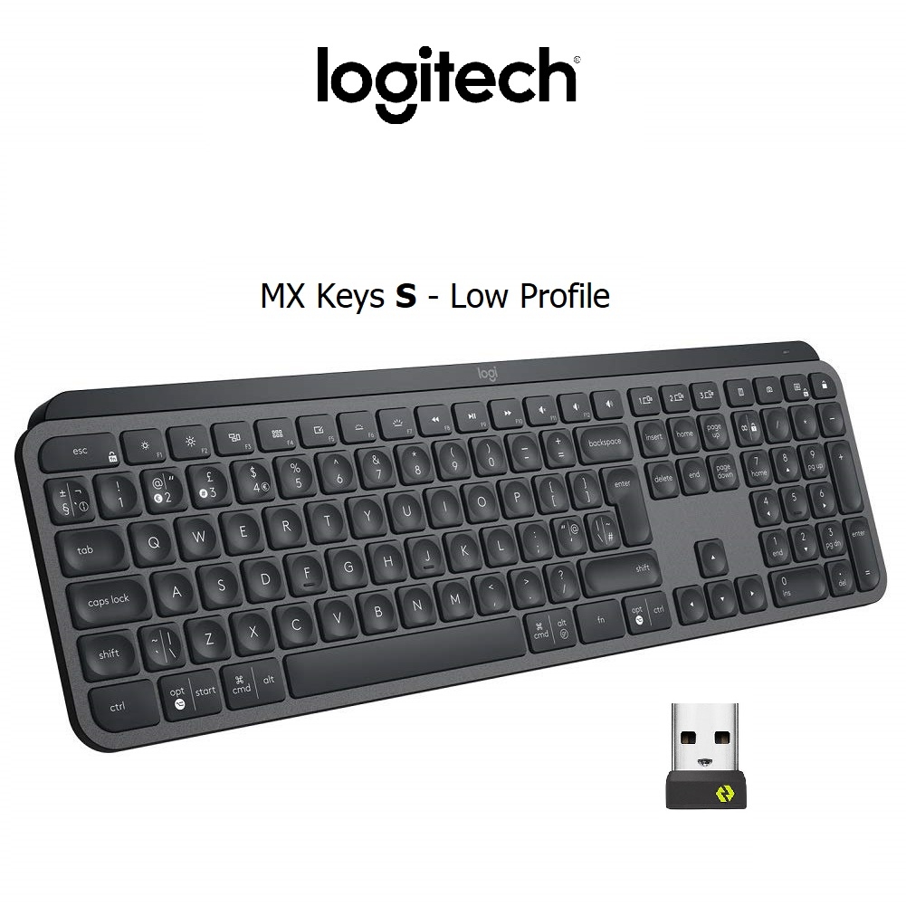 Bàn phím Logitech MX Keys S không dây Bluetooth/Usb