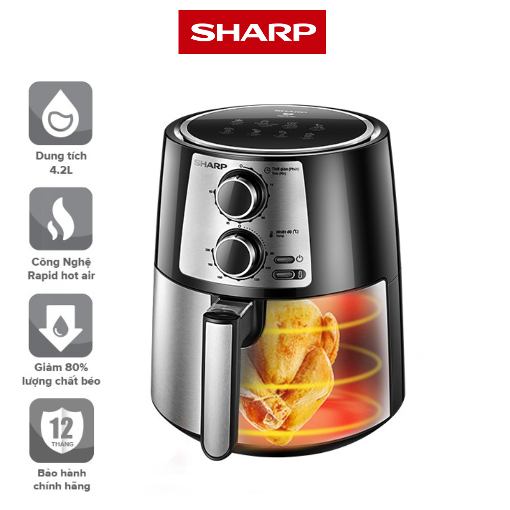 Nồi Chiên Không Dầu Sharp KF-AF42MV-ST 1250-1450W