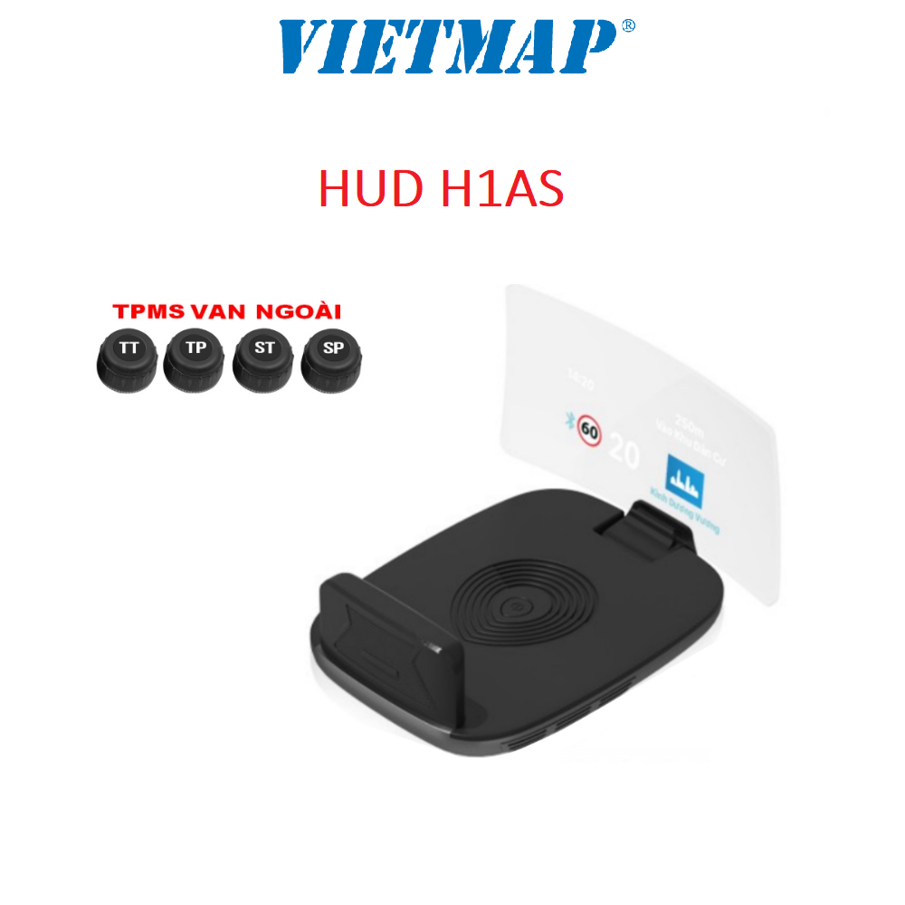 Màn hình hiển thị thông tin Ô tô Vietmap HUD H1ASe (TPMS gắn ngoài) Dẫn đường