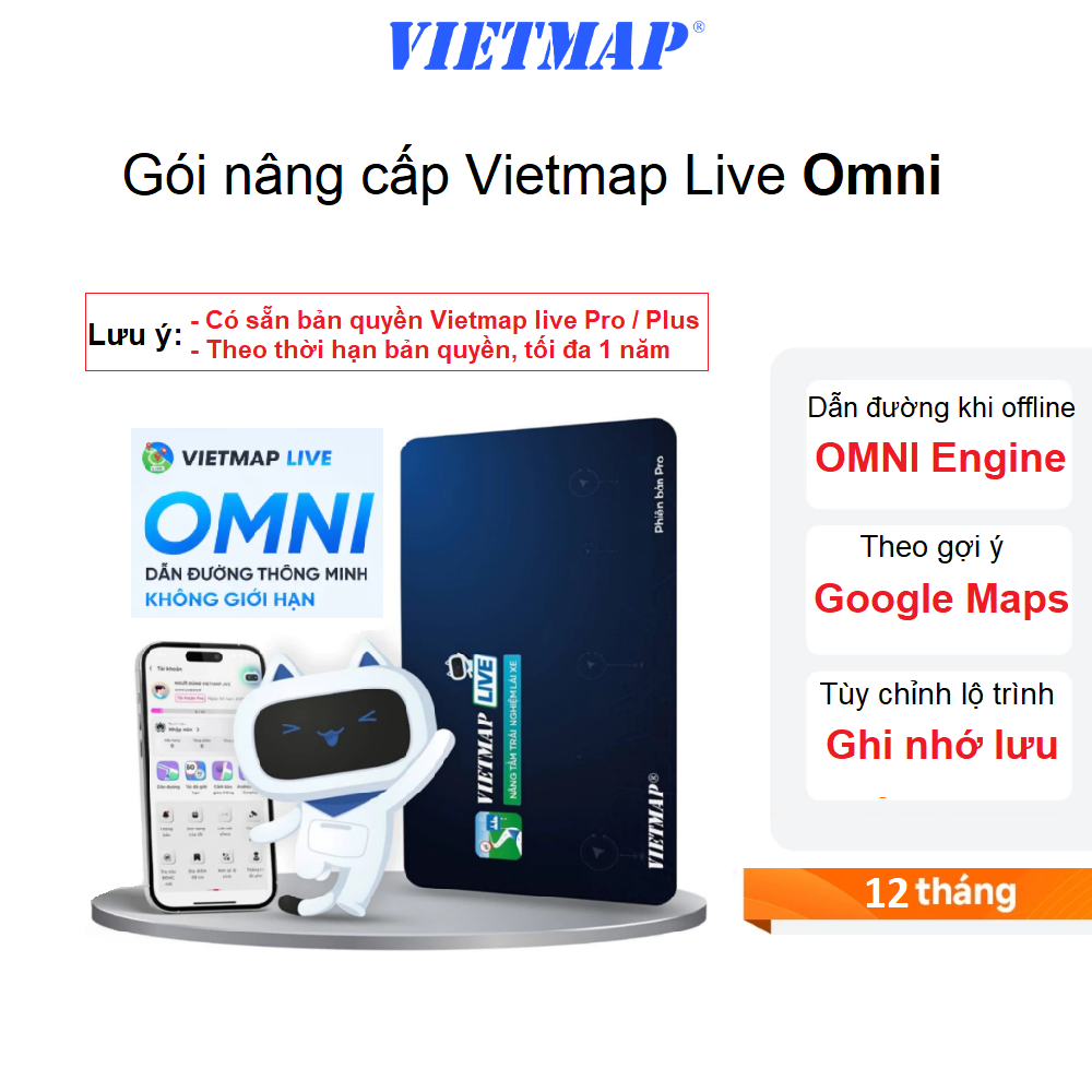 Gói nâng cấp Vietmap Live Omni 1 Năm