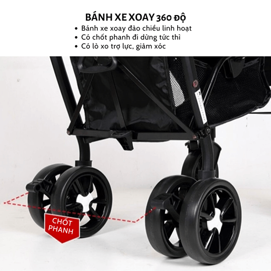 Xe đẩy trẻ em SeeBaby S06A - xe đẩy du lịch