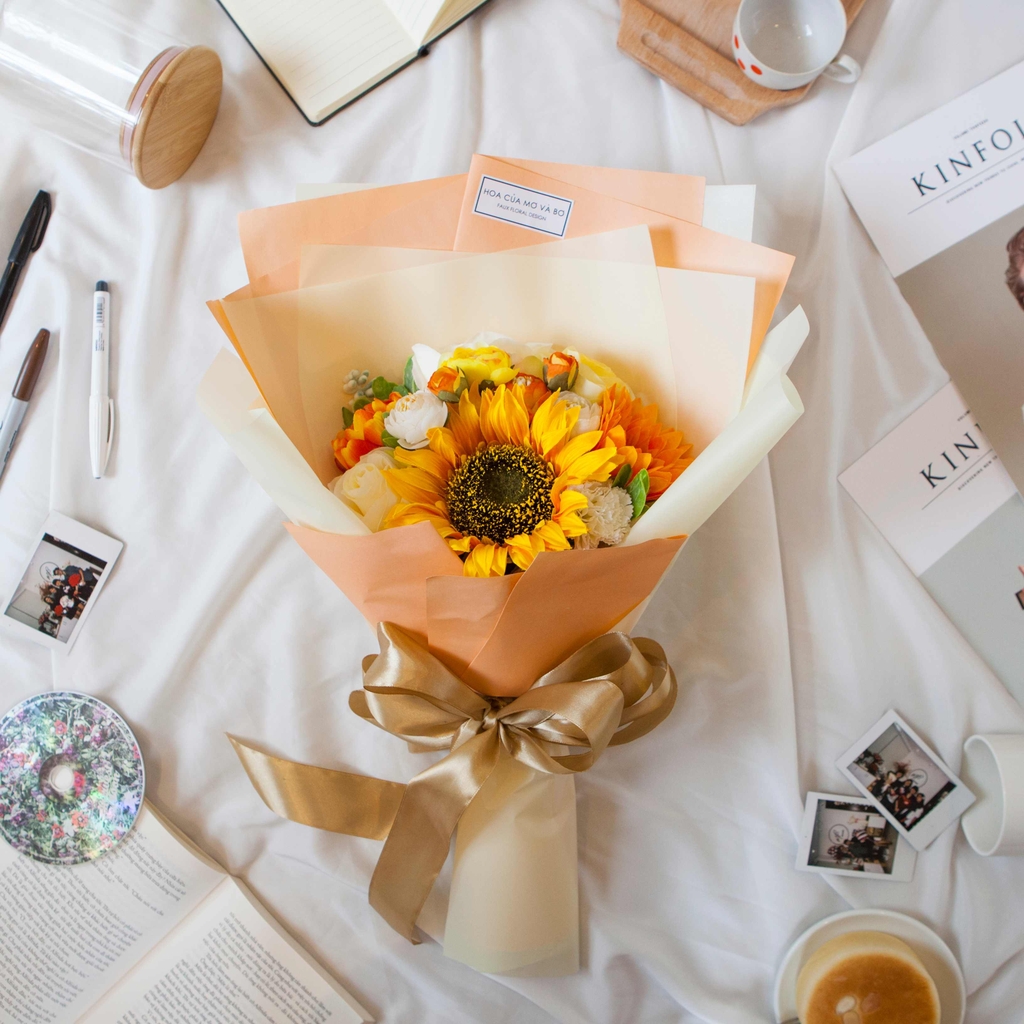 Bo Hoa Little Happy Sunflower Hoa Của Mơ Va Bơ