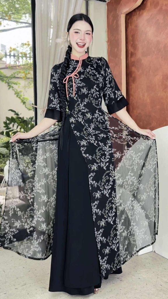 Áo Dài 4T Hải Hà AD2816 (áo lẻ)