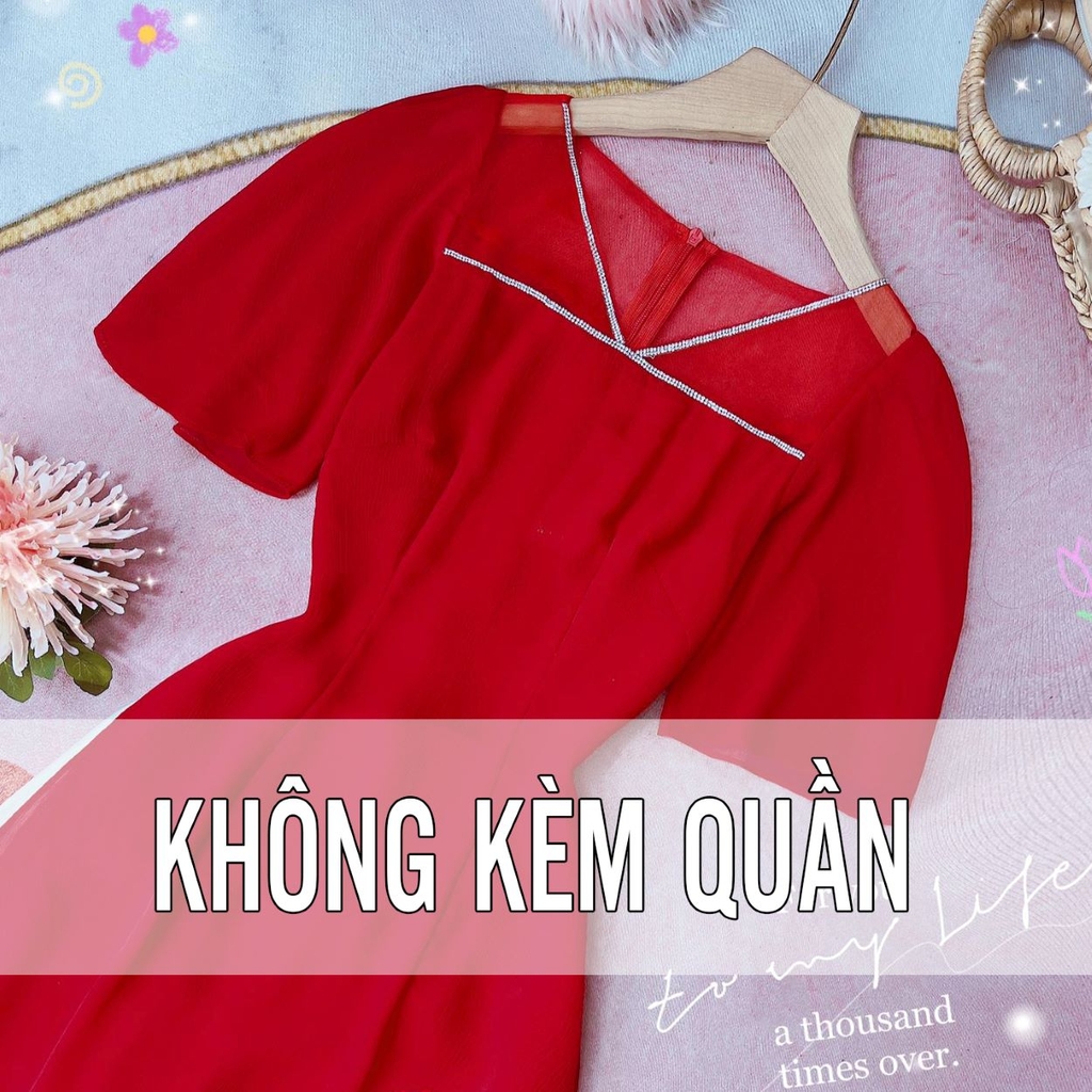 Áo Dài Tơ IC Bling AD8103
