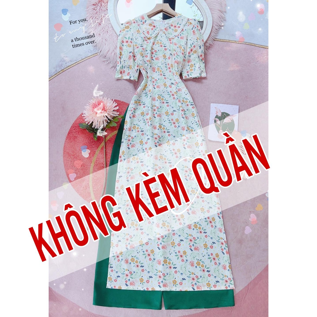 Áo Dài Xốp Cổ Sen AD9121 (áo lẻ)