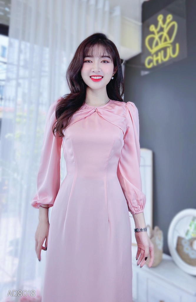 Áo dài lụa ánh nhung AD8018 (áo lẻ)