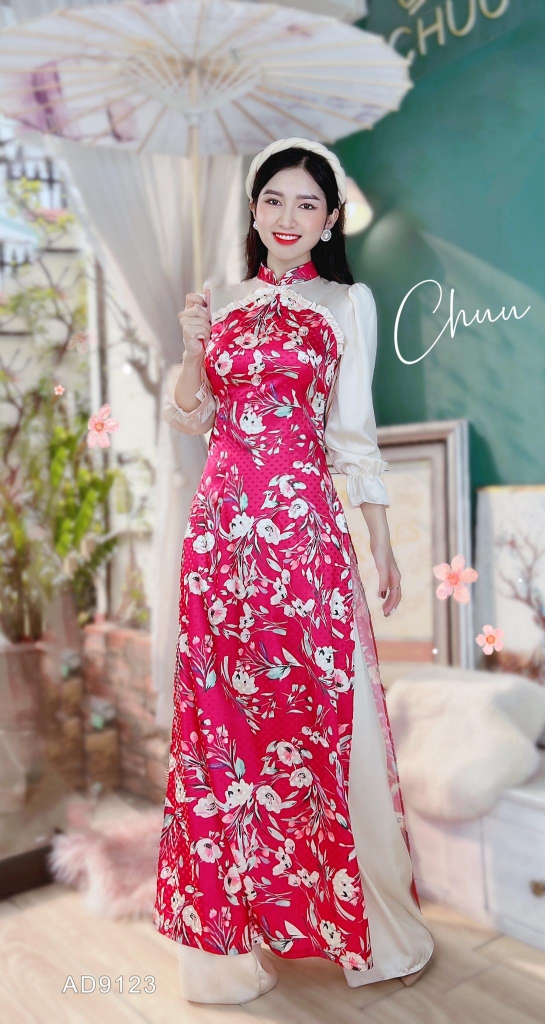 Áo Dài Hoa Chinadoll AD9123 (áo lẻ)