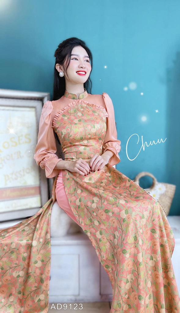 Áo Dài Hoa Chinadoll AD9123 (áo lẻ)