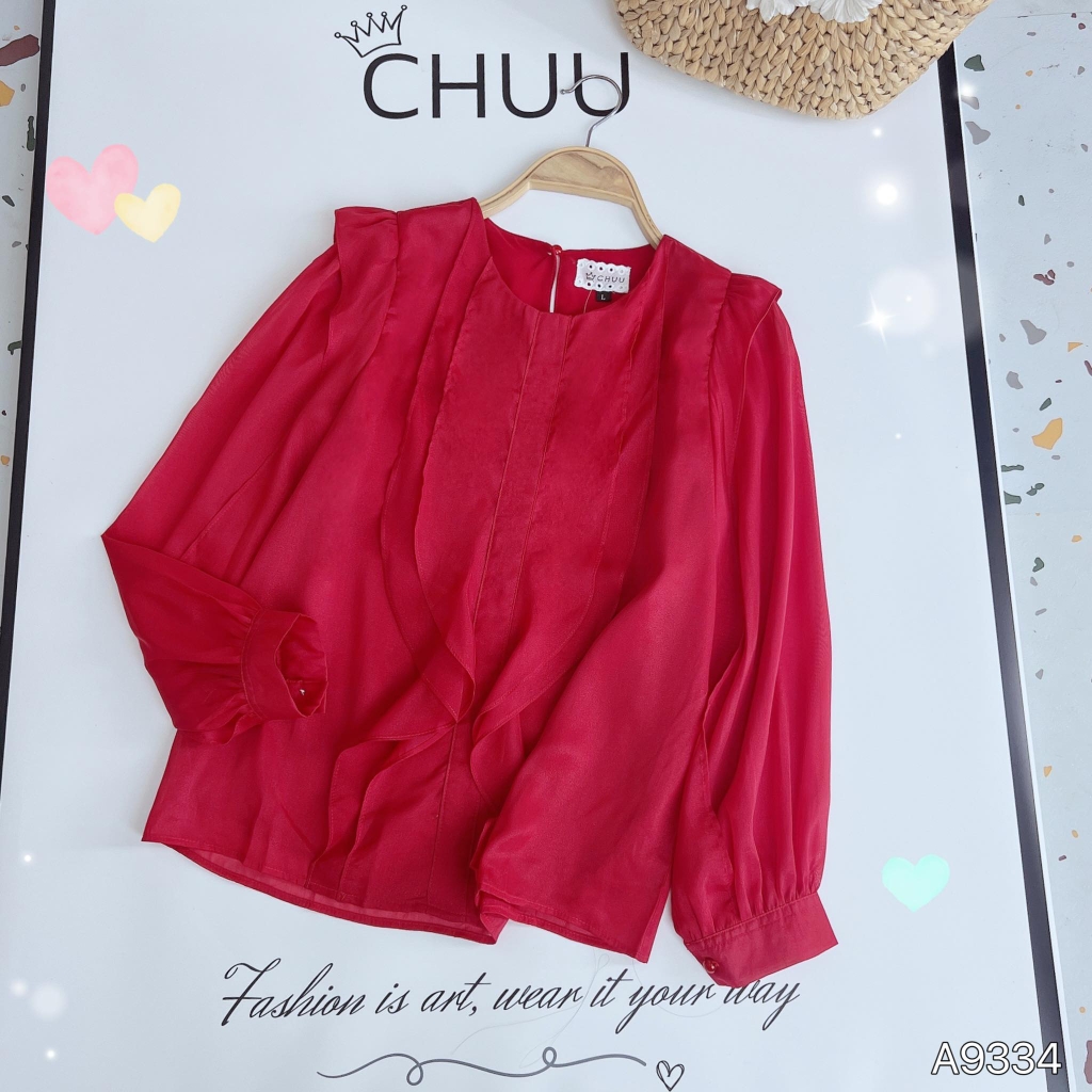 Áo Tơ Độn Tay Bèo A9334