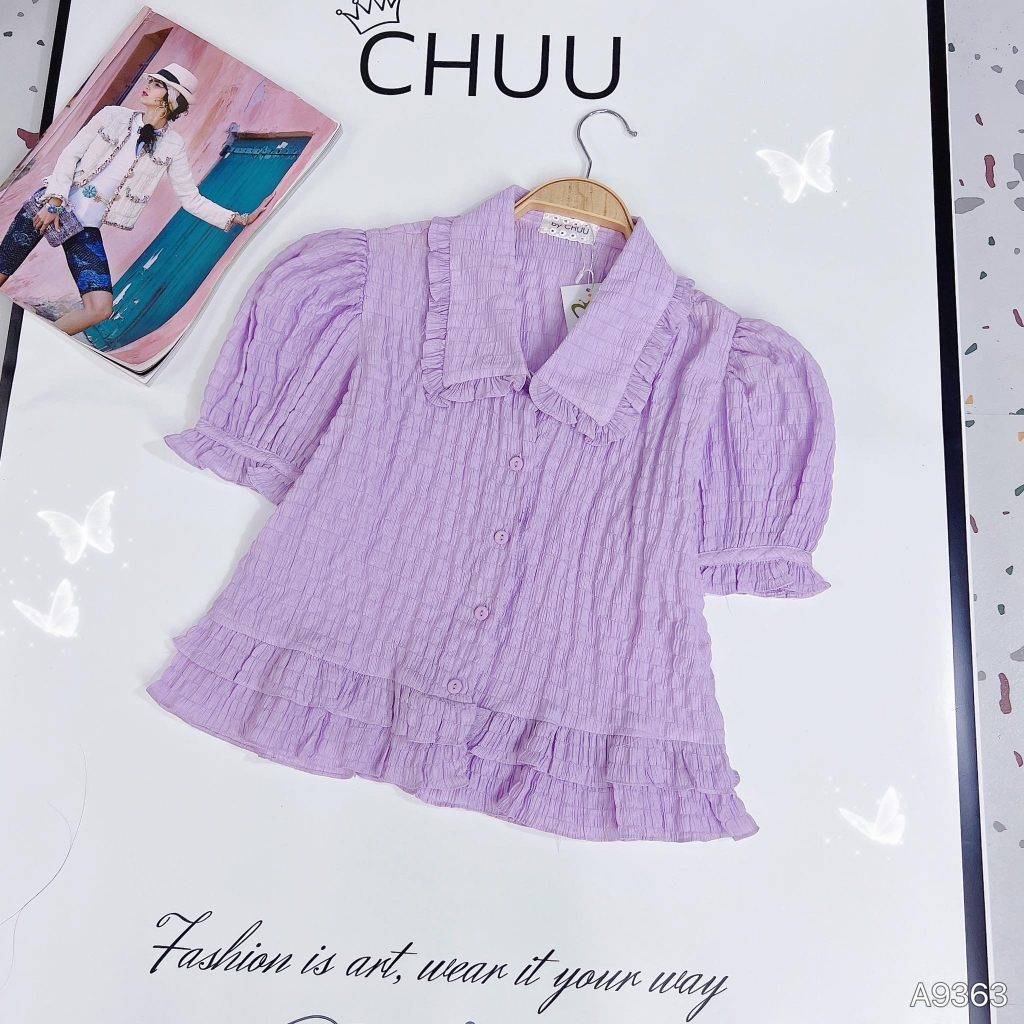 Áo Sơ Mi Xếp Chỉ Chân Bèo A9363