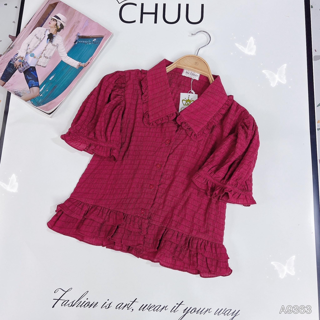 Áo Sơ Mi Xếp Chỉ Chân Bèo A9363